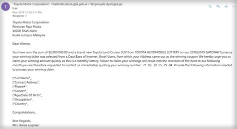 toyota lottery|Toyota Lottery Scam (2020) .